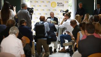 Juan Carlos I, durante el acto de entrega del premio por sus memorias en Francia