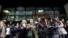 Concentraci�n de trabajadores eventuales del Sergas en A Coru�a