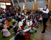 Sesi�n de tarde de onte, con Andrea Bayer.