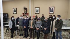 Visita de los miembros de la corporaci�n ferrolana a la Cocina Econ�mica