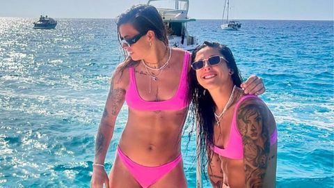 Misa Rodrguez y Jenni Hermoso durante sus vacaciones