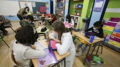 Imagen de archivo de un aula escolar en Ferrol