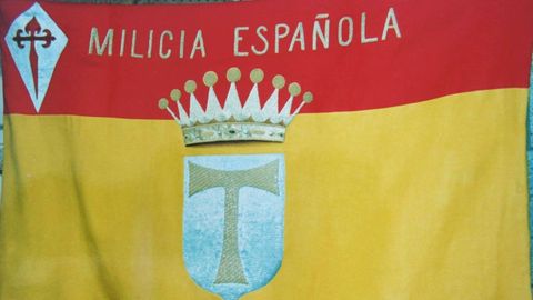 Una bandera de la milicia de Monforte conservada en el convento de Santa Clara