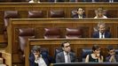 Los escaos de Voz en el Congreso, vacos durante la intervencin del presidente Snchez