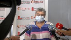 La alcaldesa de Gijn, Ana Gonzlez, realiza declaraciones ante los medios