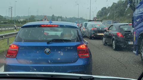 Imagen de archivo de un atasco kilom�trico en la Y