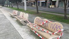 Pintadas en el paseo mar�timo