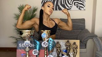 Soraya Rey con algunos de los trofeos logrados desde el 2000.