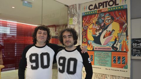 Los productores musicales Andr�s y Fran Villasen�n, gerentes de la Sala Capitol