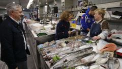 Mar Barc�n con Jos� Blanco haciendo campa�a en la plaza de Lugo 