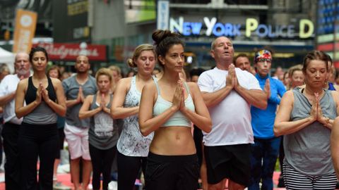 D�a Internacional del Yoga en Nueva York.