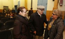 La viuda de Manuel María con el cronista oficial y su esposa. 