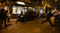 Enfrentamiento entre polic�as y manifestantes en Atenas.
