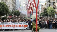 Tercera jornada de huelga del sector del metal en Vigo