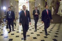 El l�der republicano, John Boehner, tras cerrar el acuerdo presupuestario. 
