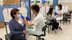 Vacunaci�n en el Hospital Arquitecto Marcide de Ferrol