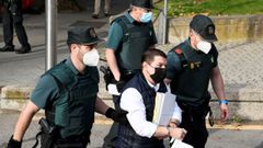 C�sar Rom�n, conocido como el rey del cachopo, hoy a su llegada a la Audiencia Nacional