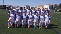 Formaci�n del Noia femenino ante el Amistade Meir�s