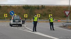 Control de tr�fico esta ma�ana en Roupar, Xermade, en la salida hacia Viveiro por la LU-540