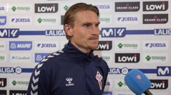 El jugador del Celta Carl Starfelt, tras el partido ante el Getafe.