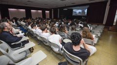 Un momento de la proyecci�n de los cortometrajes