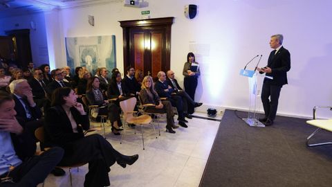 Rueda, este jueves, durante la presentaci�n de la Oficina Econ�mica de Galicia en Madrid