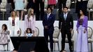 Nicol�s Petro Burgos, junto a su entonces esposa Day V�squez (segunda por la izquierda) en la investidura del presidente Gustavo Petro, el 7 de agosto del 2022.
