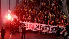 Manifestaci�n de trabajadores de Alcoa