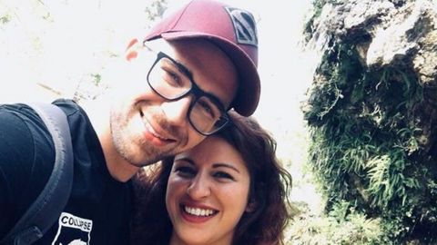 �ngela Ferreira con su marido, fallecido por c�ncer en el 2019