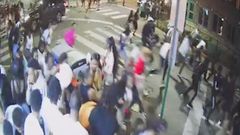 Una captura de pantalla de un v�deo de vigilancia del tiroteo en Filadelfia.
