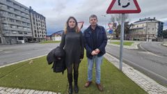 Marina Vaz y �lvaro Vila, en la avenida Otero Pedrayo.