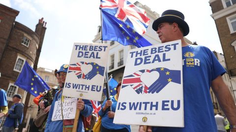 Opositores al brexit se manifiestan en Londres
