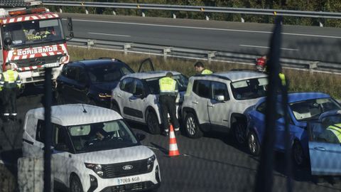 Accidente en la AP-9 a su paso por Cambre