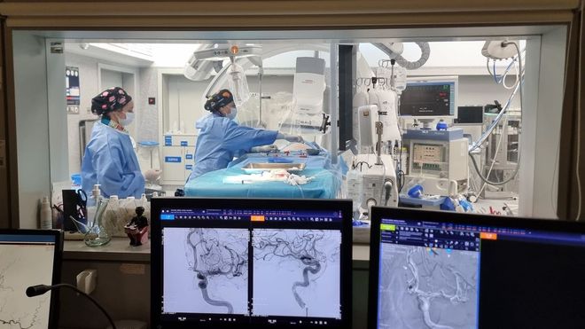 Imagen de archivo de la sala de neurorradiolog&iacute;a de la Unidad de Ictus del Chuac.