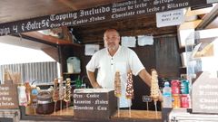 La gofrer�a belga de la feria medieval de A Coru�a.