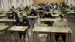 Examen de la convocatoria extraordinaria de la ABAU en el campus de Ferrol