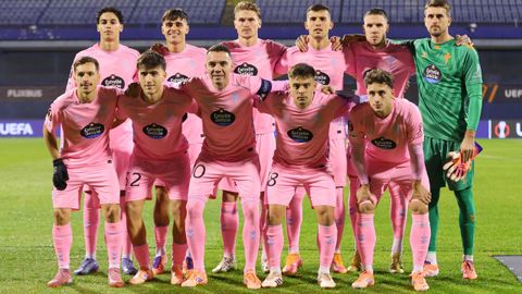 El once el Celta ante el Dinamo de Zagreb presentsietenovedades respecto al anterior partido del equipo, frente al Levante cuatro das antes.