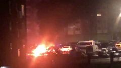 Arden dos veh�culos en Adormideras de madrugada