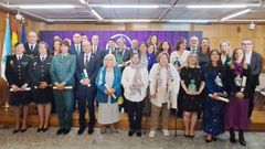 <span lang= gl >Os galardoados na stima edicin dos Premios Meninas de Galicia 2024, este venres na Corua.</span>