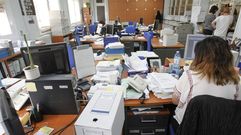 Oficinas municipales en el Ayuntamiento de Ferrol, en una foto de archivo.