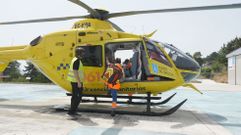 El helic�ptero medicalizado con base en Ourense, en una foto de archivo