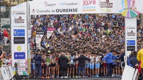Los participantes de la San Martio en la salida durante la pasada edicin. 