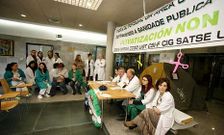 El personal del Hospital ha organizado ya varios actos en contra de los recortes.