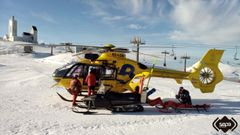 Rescate de una esquiadora en Valgrande-Pajares