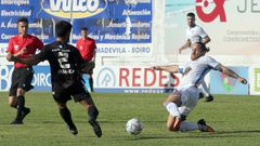 Imagen del partido entre el Boiro y el Victoria