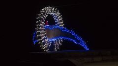 Iluminaci�n navide�a en Fisterra