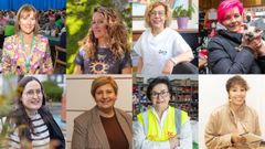 Arriba: Julia Blanco, Olalla Trigo, Natali Asorey y Pilar Blanco. Abajo: Roc�o Villar, Dolores Fern�ndez, Matilde Fern�ndez y Mar�a Jos� Pose