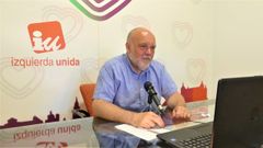 El portavoz de Izquierda Unida-Podemos de Toledo, Txema Fernndez, en rueda de prensa el pasado mes de mayo