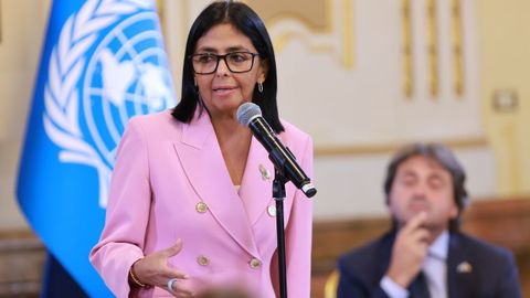Delcy Rodr�guez en un acto reciente