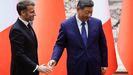 Macron y Xi, durante su encuentro en el Palacio del Pueblo de Pekn.